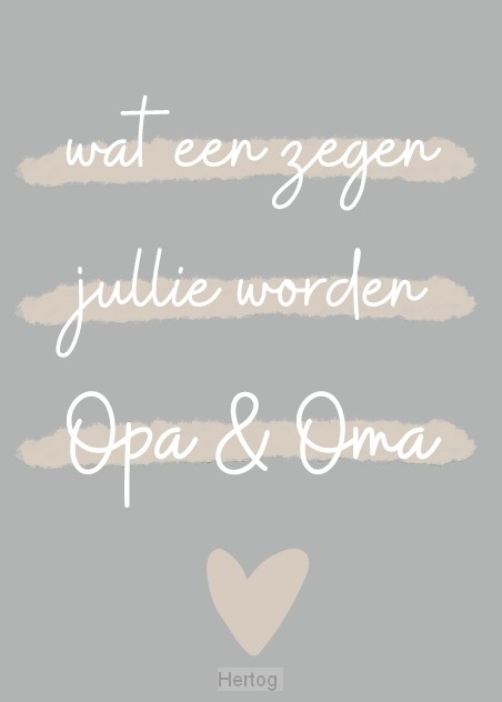 Hoera zwanger - kaart