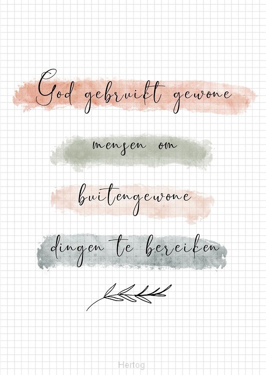 God gebruikt gewone mensen - kaart