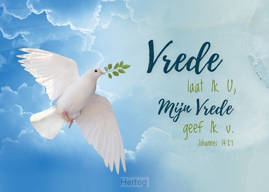 Vrede laat Ik u, Mijn vrede geef Ik u - kaart