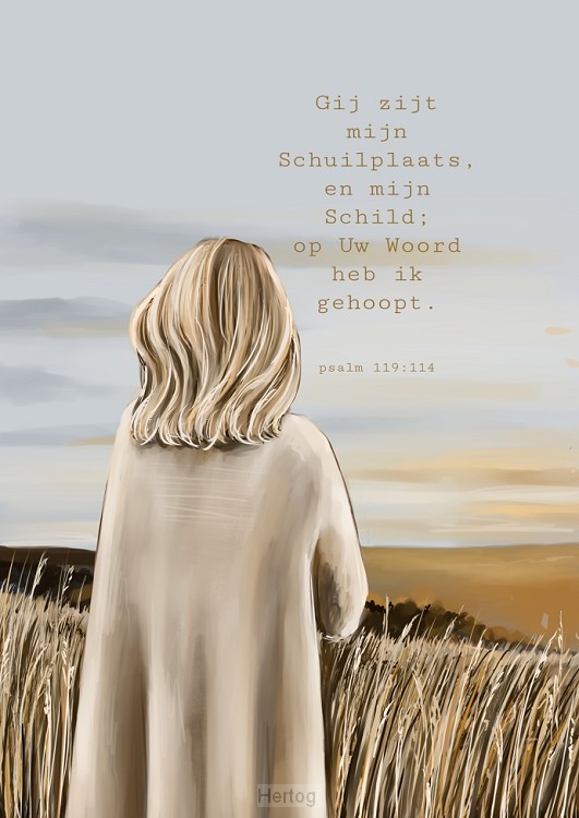 Gij zijt mijn Schuilplaats - enkele kaart met envelop