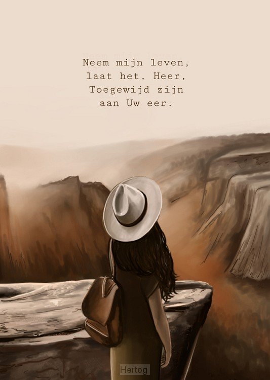 Neem mijn leven - enkele kaart met envelop