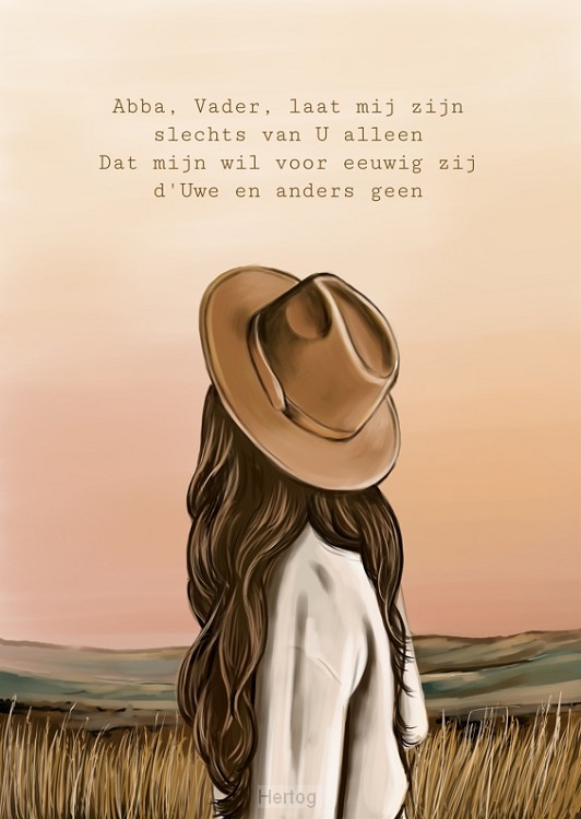 Abba, Vader, laat mij zijn - enkele kaart met envelop