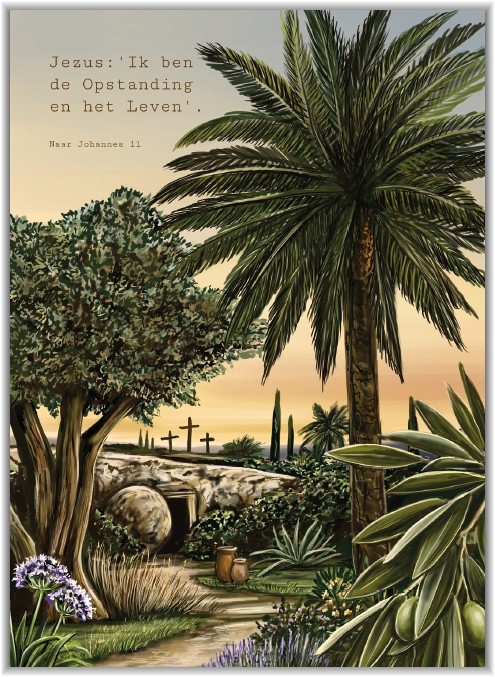 Ik ben de Opstanding en het Leven - enkele kaart met envelop