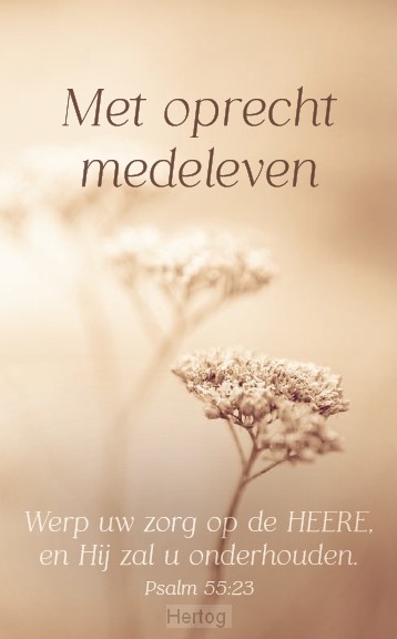 Met Oprechte Deelneming Grijs Met Bijbeltekst Statenvertaling
