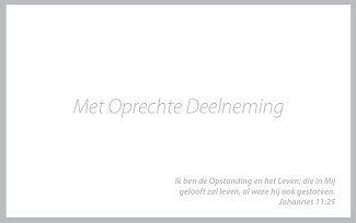 Met oprechte deelneming - grijs met Bijbeltekst SV