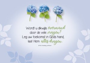 Wordt u dikwijls overmand - wenskaart met gedicht