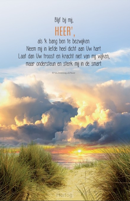 Blijf bij mij, Heer' - wenskaart
