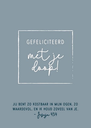 Gefeliciteerd met je doop - kaart