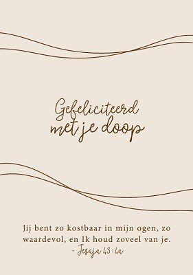 Gefeliciteerd met je doop - kaart