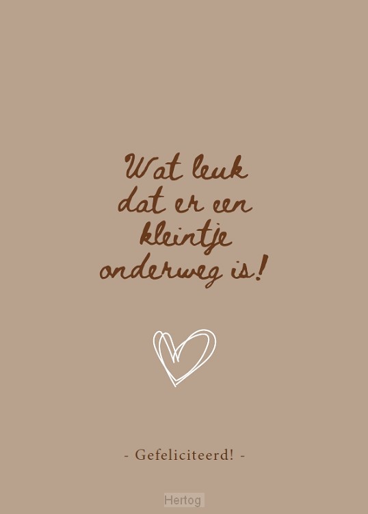 Wat leuk dat er een kleintje onderweg is! - kaart