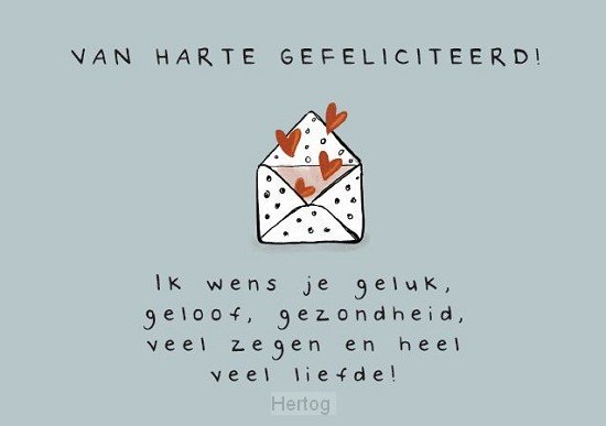 Van harte gefeliciteerd - kaart