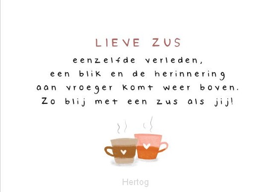 Lieve zus - kaart