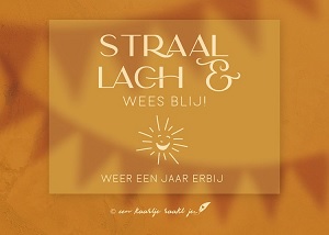 Straal lach & wees blij - kaart