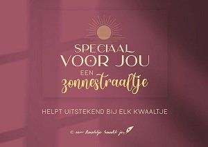 Speciaal voor jou een zonnestraaltje - kaart