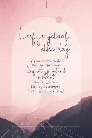 Leef je geloof elke dag! - wenskaart