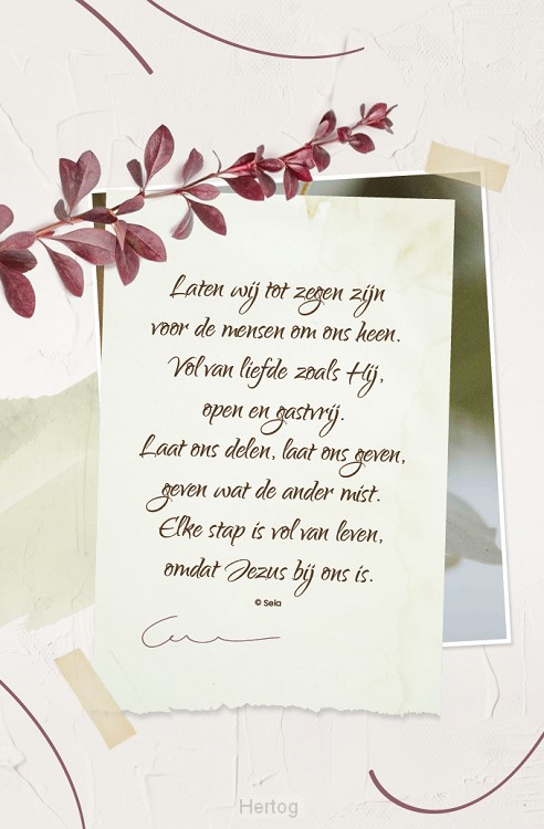 Laten wij tot zegen zijn - wenskaart 