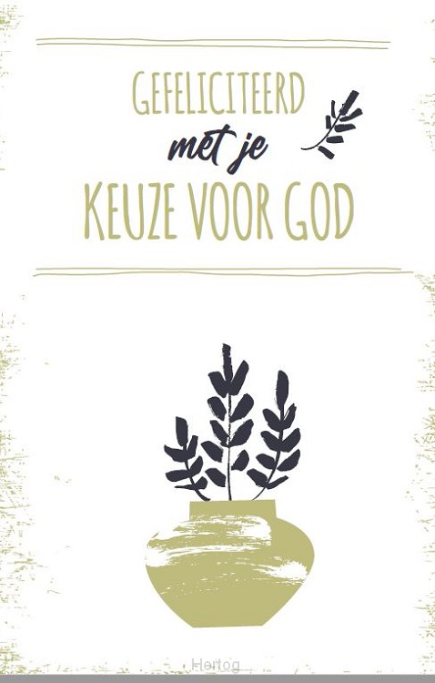Gefeliciteerd met je keuze voor God - wenskaart