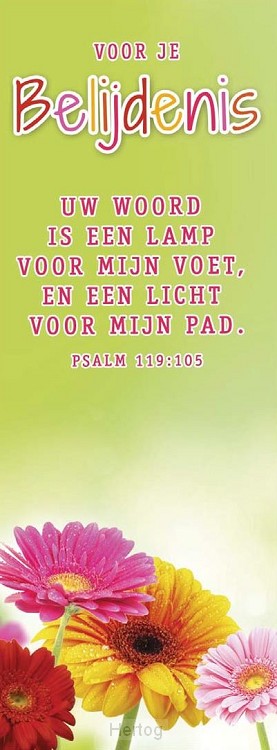 Voor je belijdenis - boekenlegger met tekst