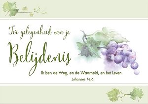 Ter gelegenheid van je belijdenis - wenskaart met Bijbeltekst