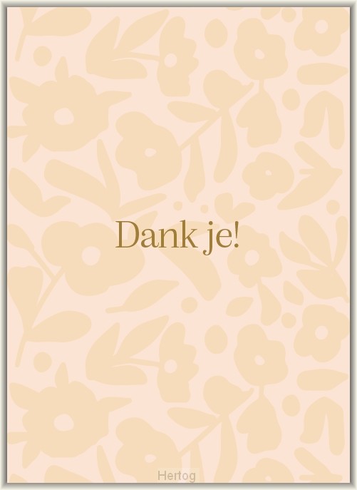 Dank je! - enkele kaart met envelop