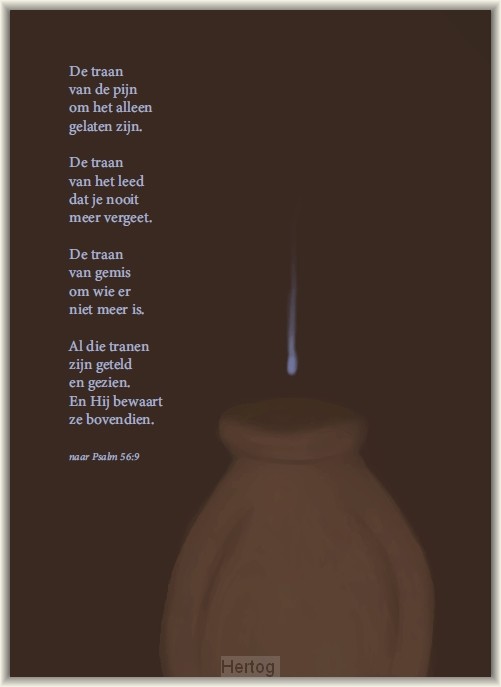 De traan van de pijn - enkele kaart met envelop