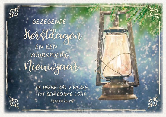 Map Gezegende Kerstdagen en een Voorspoedig Nieuwjaar - met Bijbeltekst