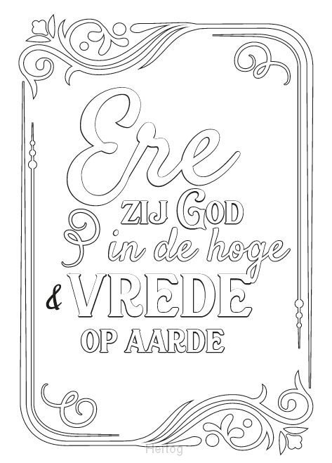 Ere zij God - kleurkaart