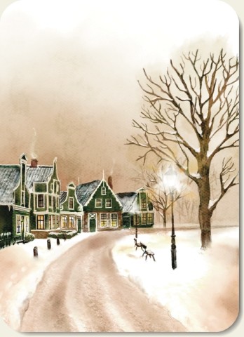Huisjes in de sneeuw