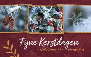 Map Fijne Kerstdagen en Gods zegen in het nieuwe jaar