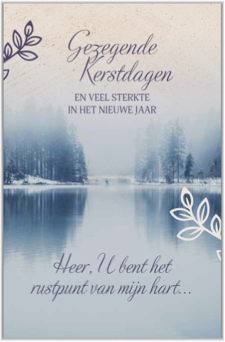 Gezegende Kerstdagen en Veel Sterkte in het Nieuwe Jaar