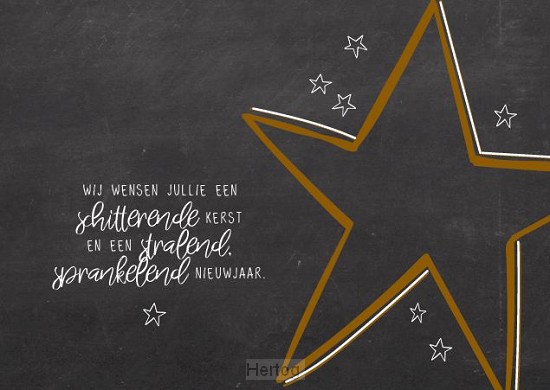 We wensen jullie een schitterende kerst - kaart