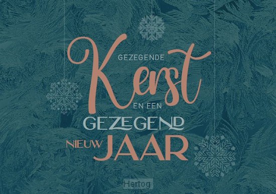 Gezegende Kerst en een gezegend nieuw jaar - kaart