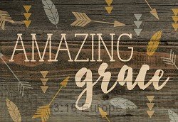 Amazing grace - tekstbordje hout