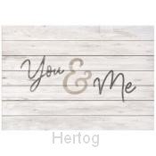 You & Me - wandbord
