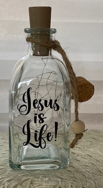 Jesus is Life! - fles led licht