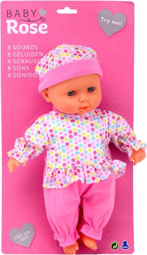 Babypop met geluid - Baby Rose