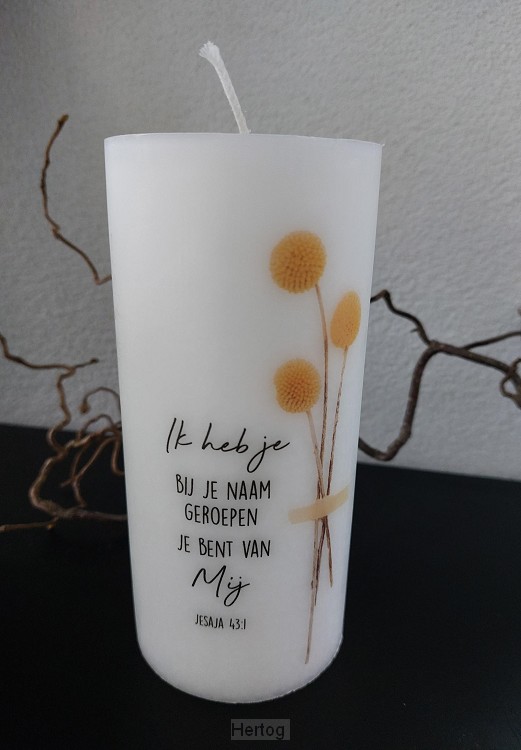 Ik heb je bij je naam geroepen - stompkaars