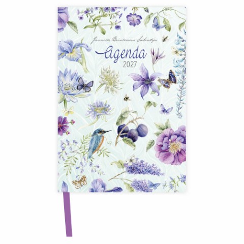 Zakagenda mini 2027 - motief Blauwe bloemen