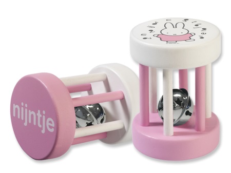 Houten rammelaar Nijntje - roze