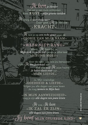 Een lied op psalm 23 - kaart A5
