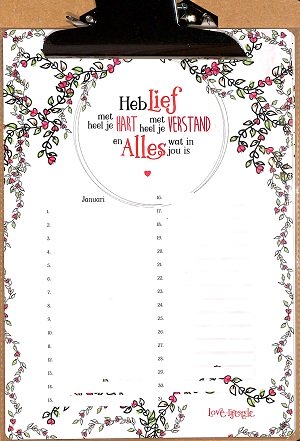 Echte liefde - verjaardagskalender