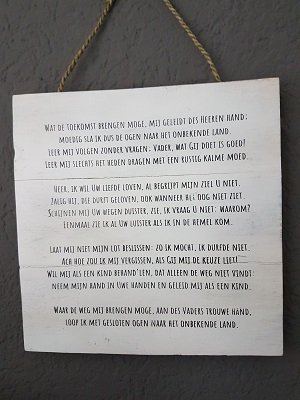 Wat de toekomst brengen moge - tekstbord