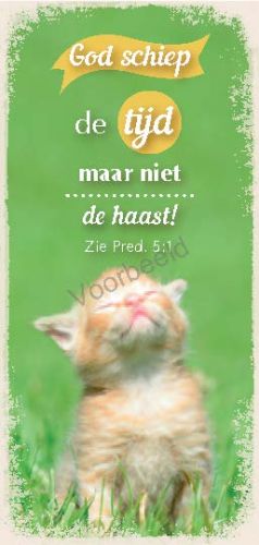 Boekenlegger - God schiep de tijd maar niet de haast! - zie Pred.5:1