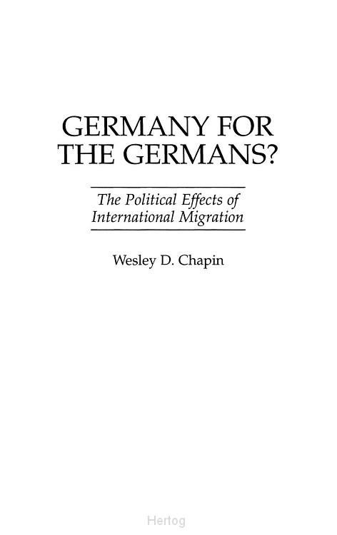 Germany for the Germans?