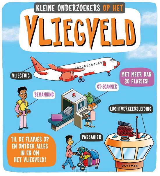 Kleine onderzoekers op het vliegveld