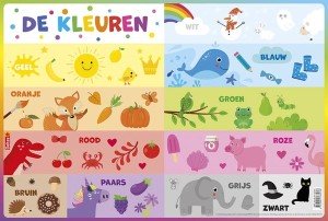 De kleuren - educatieve onderlegger