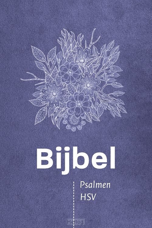 Bijbel Psalmen vivella paars met witsnee - met koker