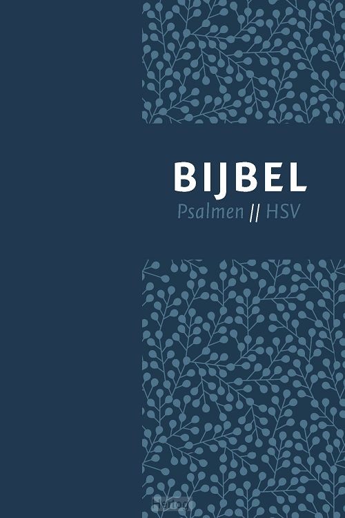 Bijbel Psalmen HSV - vivella index donkerblauw takjes zilversnee