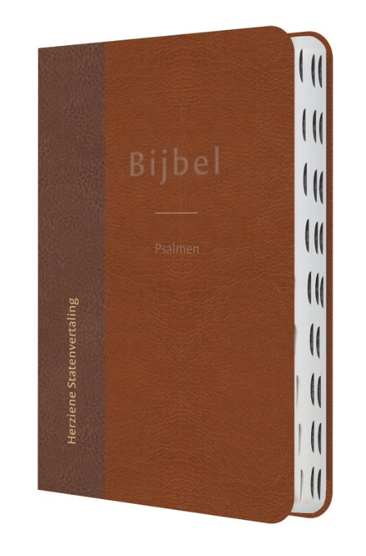 Bijbel HSV met psalmen kunstleer bruin en index