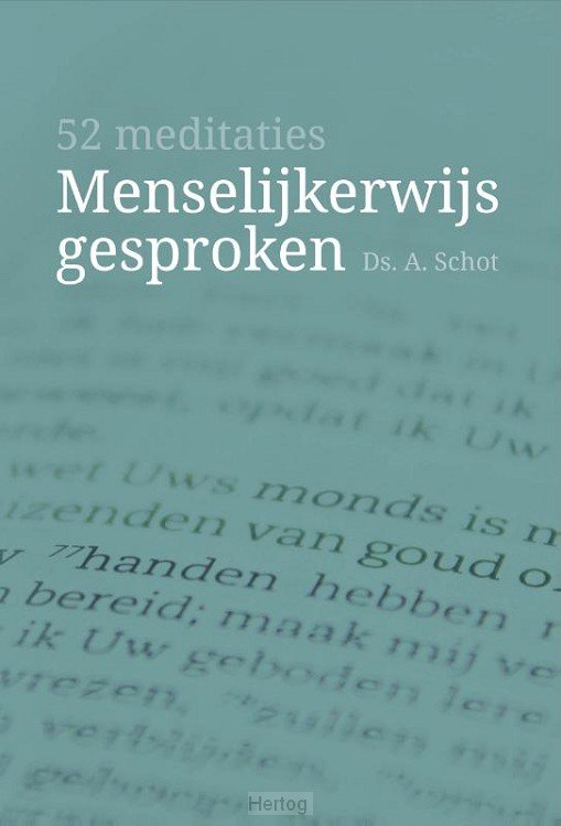 Menselijkerwijs gesproken